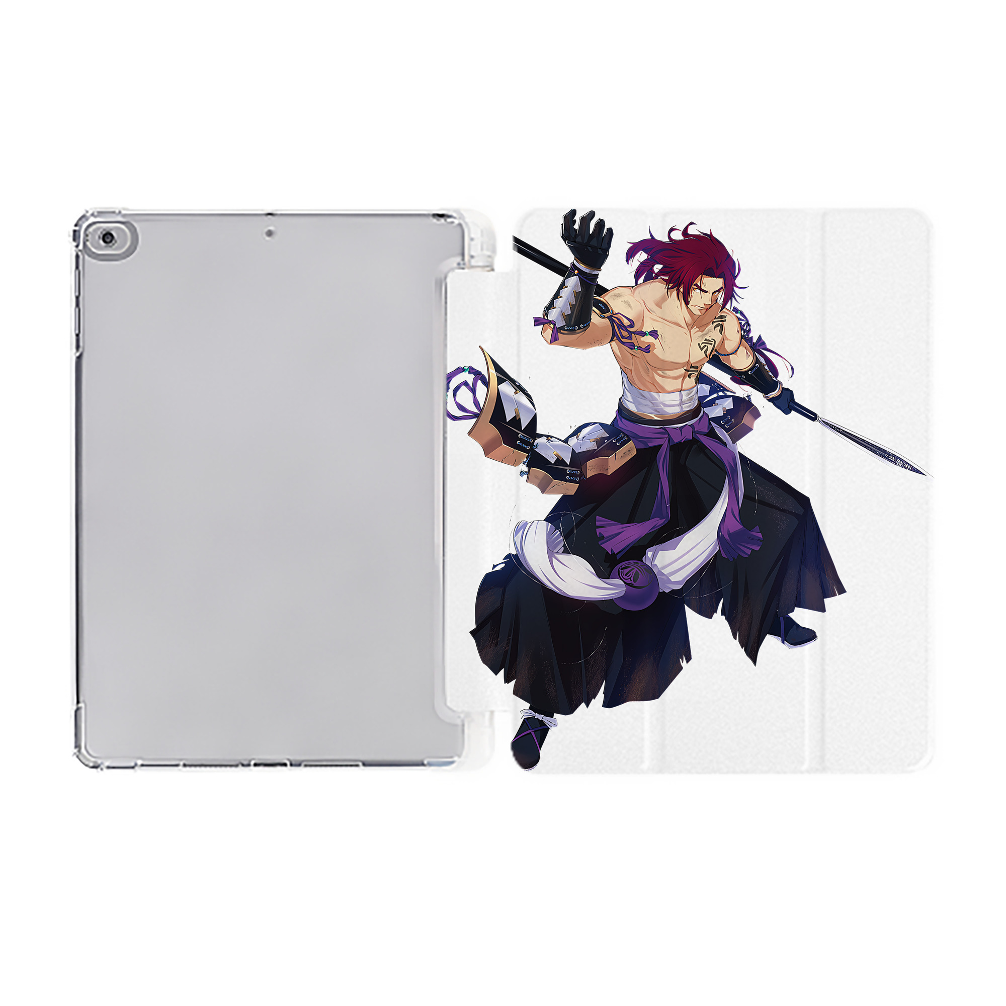 （画像用） 刀剣乱舞 Touken Ranbu IPad ケース ペン収納付き 三つ折りスタンド PUレザー×シリコン 対応機種9.5/10.5/10.9インチ